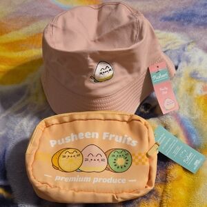 Pusheen Summer 2024 Fruits Fanny Pack And Bucket Hat
